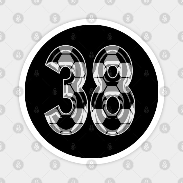 Soccer Number 38 Soccer Jersey #38 Soccer Mom Player Fan Magnet by TeeCreations